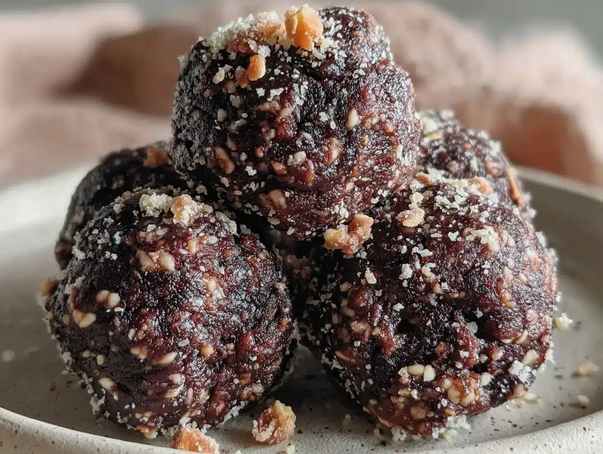 chocolate peanut butter energy bites preparation steps