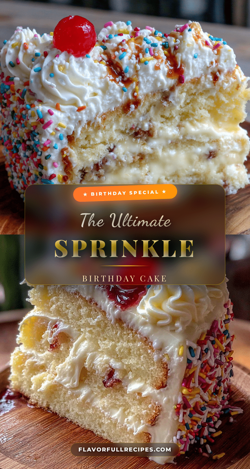 classic vanilla birthday cake with sprinkle frosting recipe
