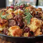 cornbread stuffing with sausage and sage - featured image