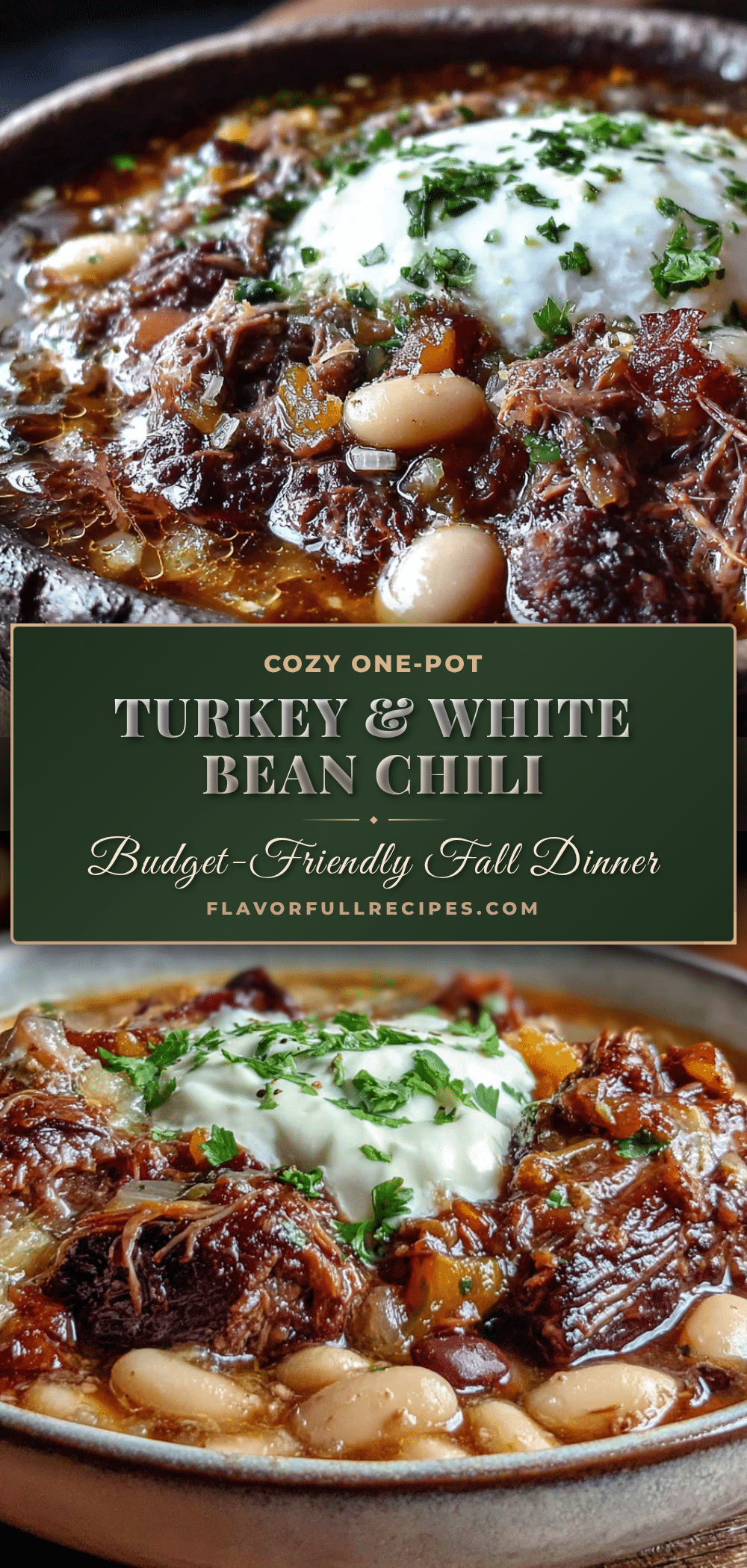 cozy one-pot turkey and white bean chili recipe