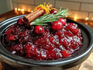 cozy slow cooker cranberry sauce with orange zest - featured image