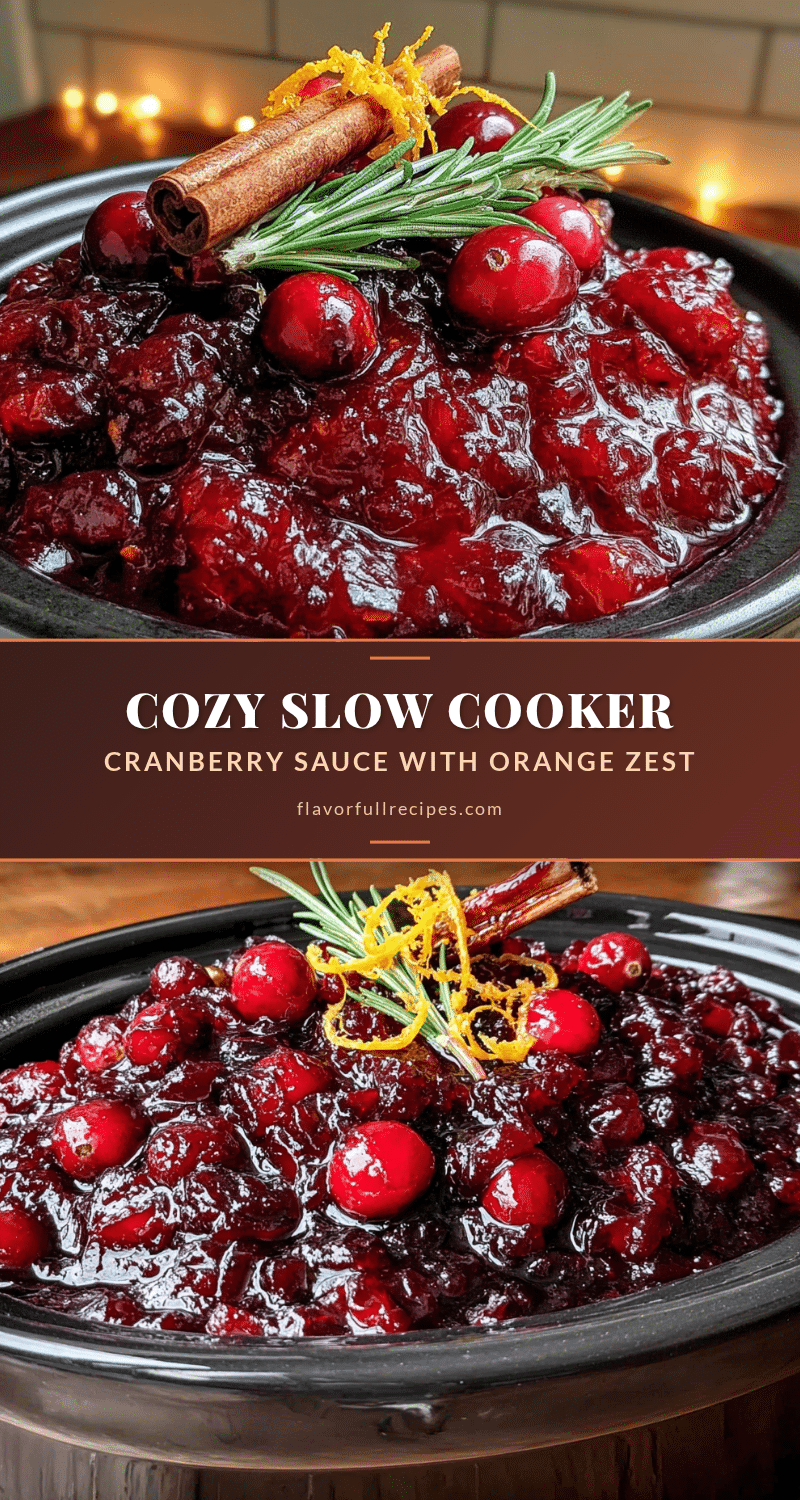 cozy slow cooker cranberry sauce with orange zest recipe