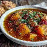 cozy slow cooker fall vegetable and white bean stew - featured image