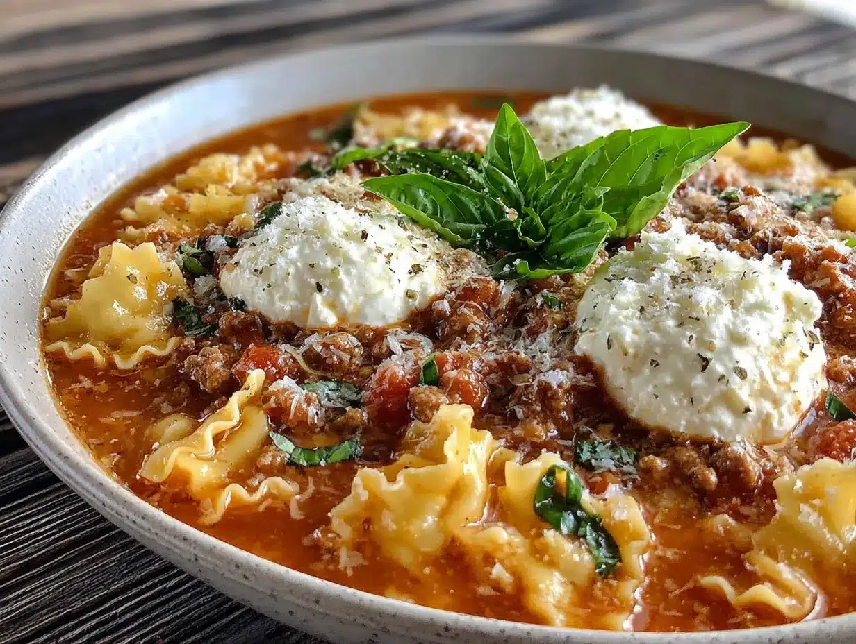 cozy slow cooker lasagna soup preparation steps