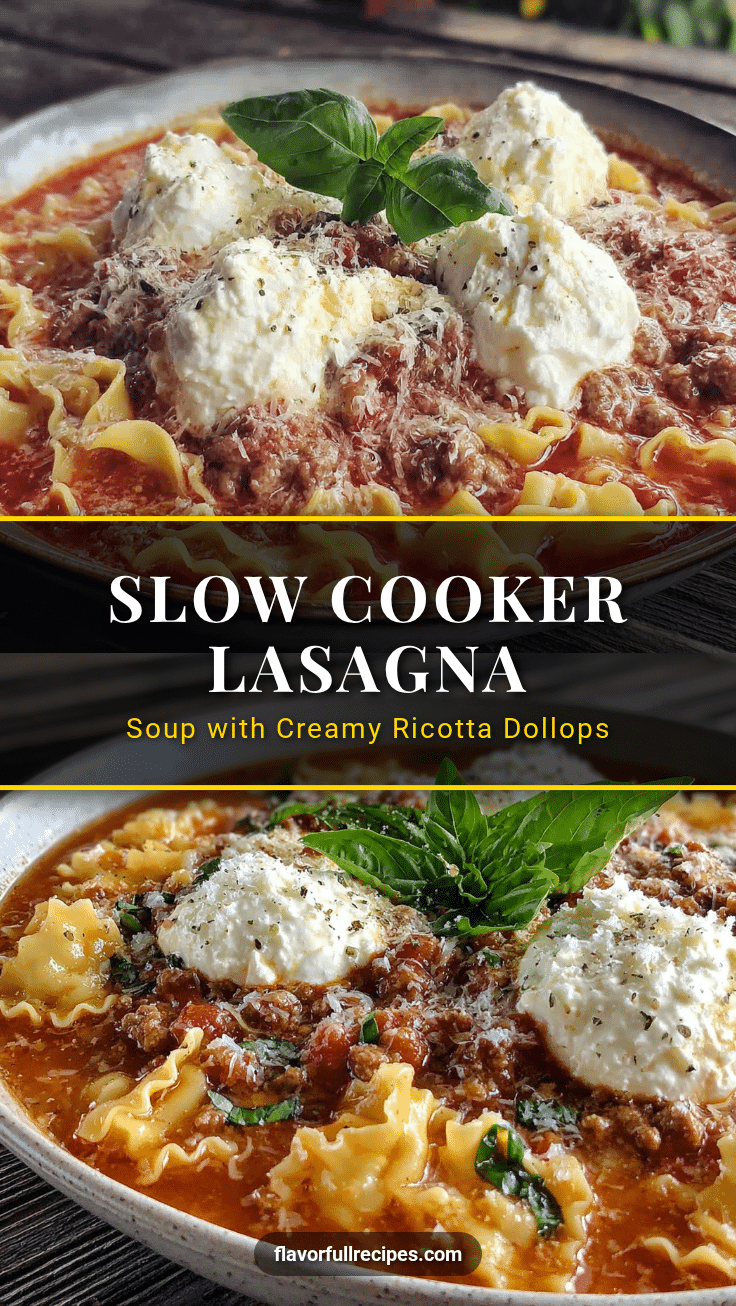 cozy slow cooker lasagna soup recipe