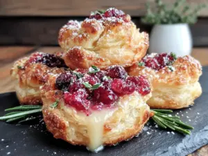 cranberry brie bites - featured image