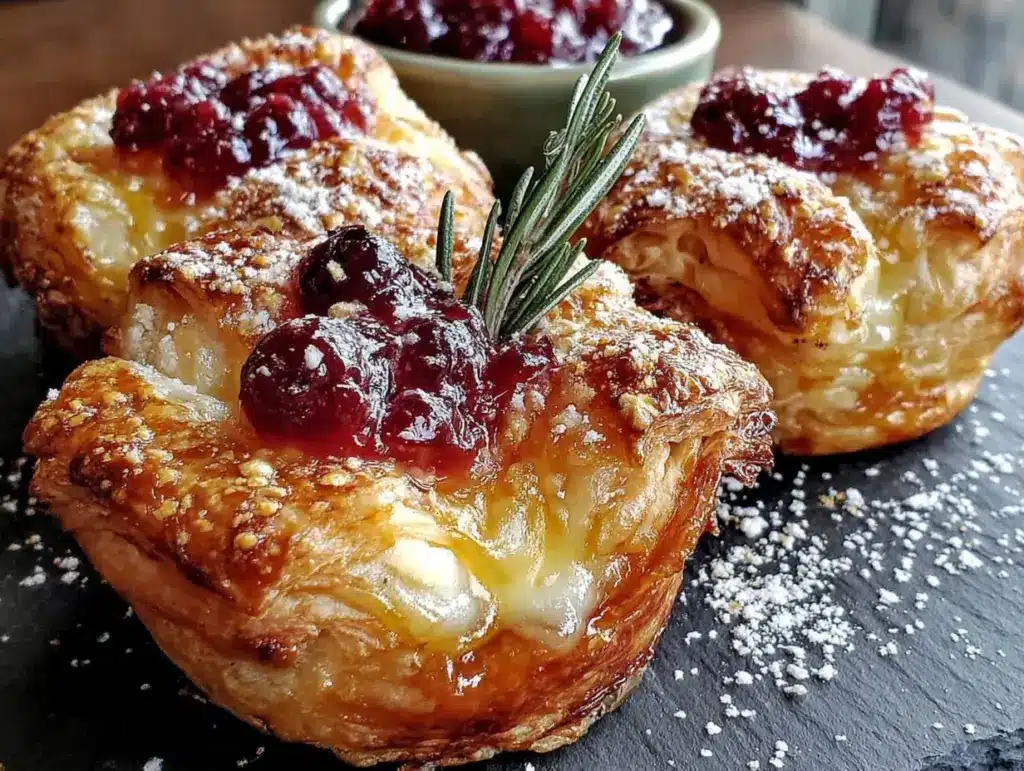 cranberry brie bites - featured image