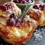 cranberry brie bites - featured image