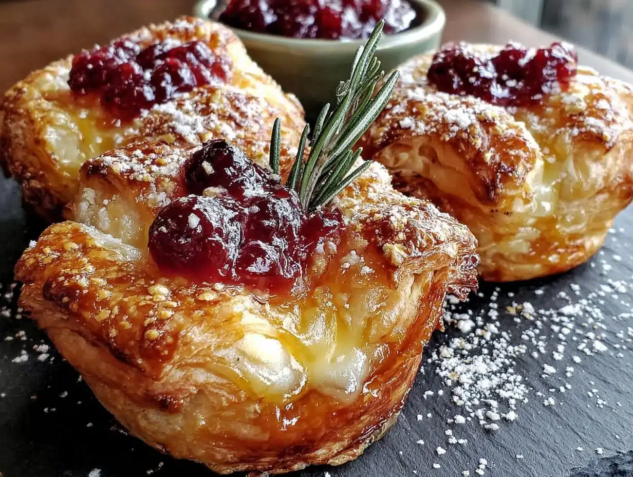 cranberry brie bites - featured image