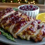 cranberry orange glazed turkey breast - featured image