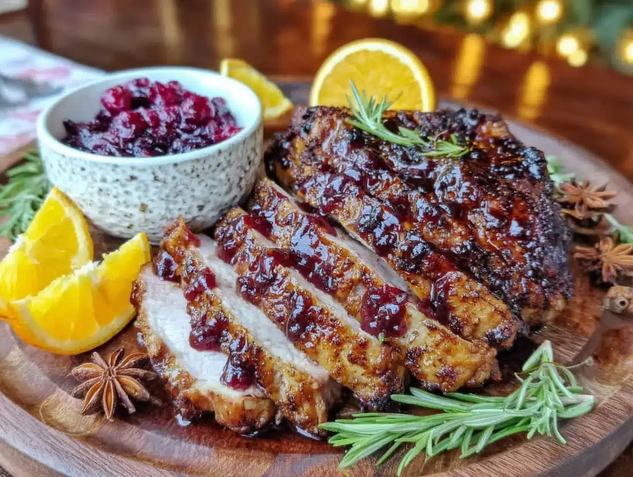cranberry orange glazed turkey breast preparation steps