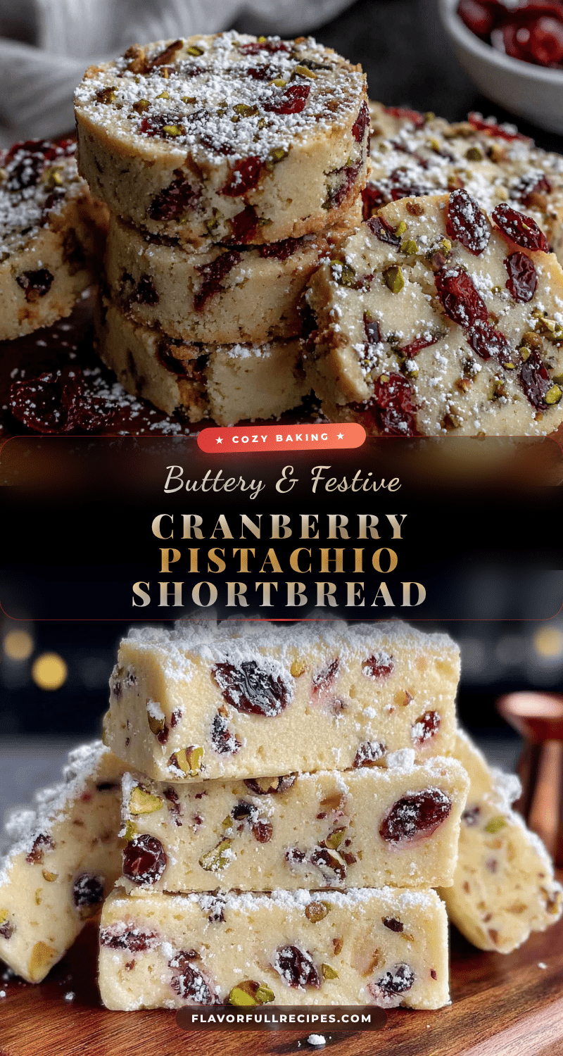 cranberry pistachio shortbread cookies recipe