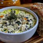 creamy chicken and wild rice soup - featured image