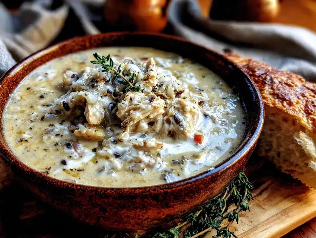 creamy chicken and wild rice soup preparation steps