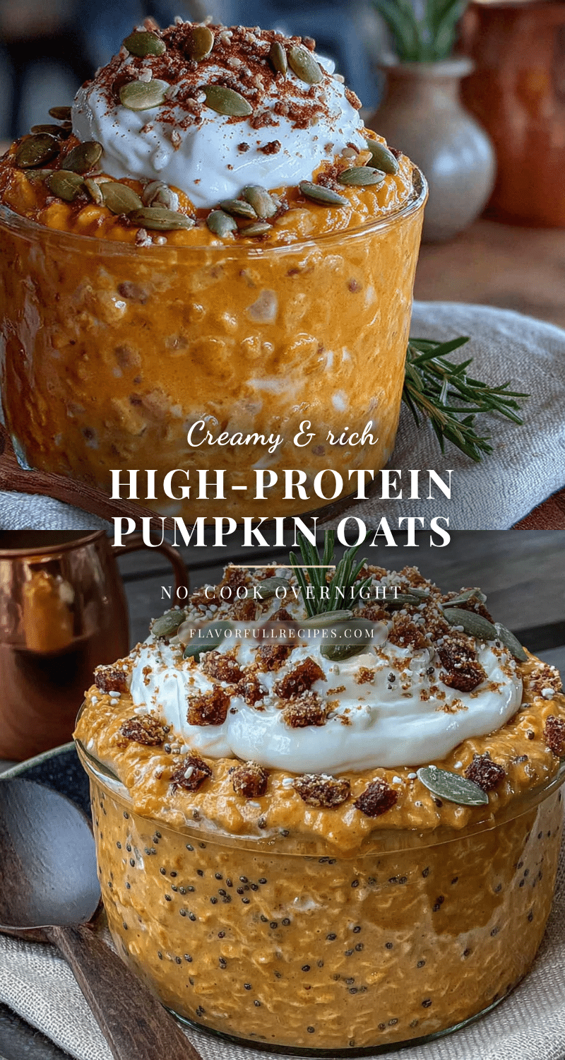 creamy high-protein pumpkin overnight oats recipe