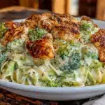 creamy one-pot chicken and broccoli alfredo - featured image
