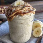 creamy overnight peanut butter banana oats - featured image