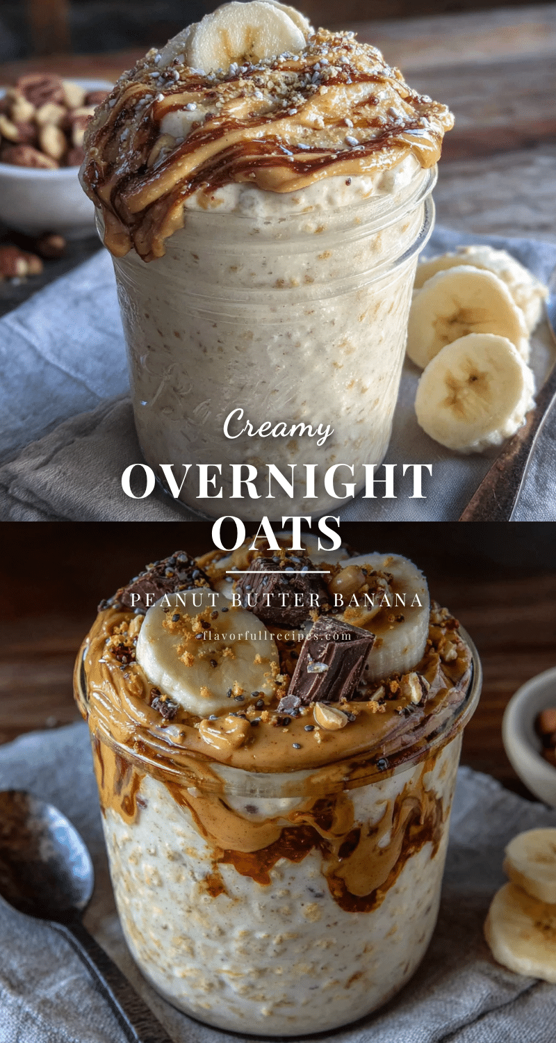 creamy overnight peanut butter banana oats recipe