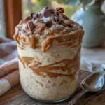 creamy overnight peanut butter protein oats - featured image