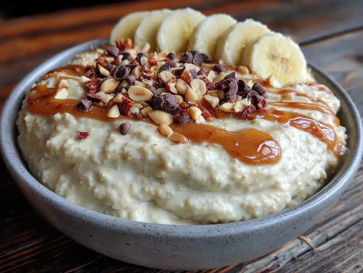 creamy overnight peanut butter protein oats preparation steps