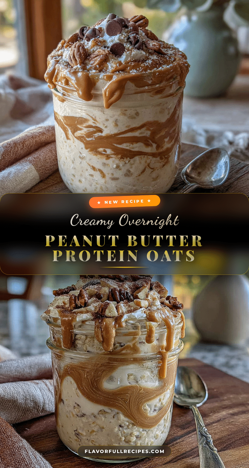 creamy overnight peanut butter protein oats recipe