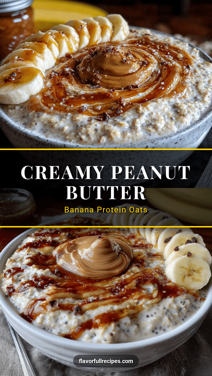 creamy peanut butter banana protein oats recipe