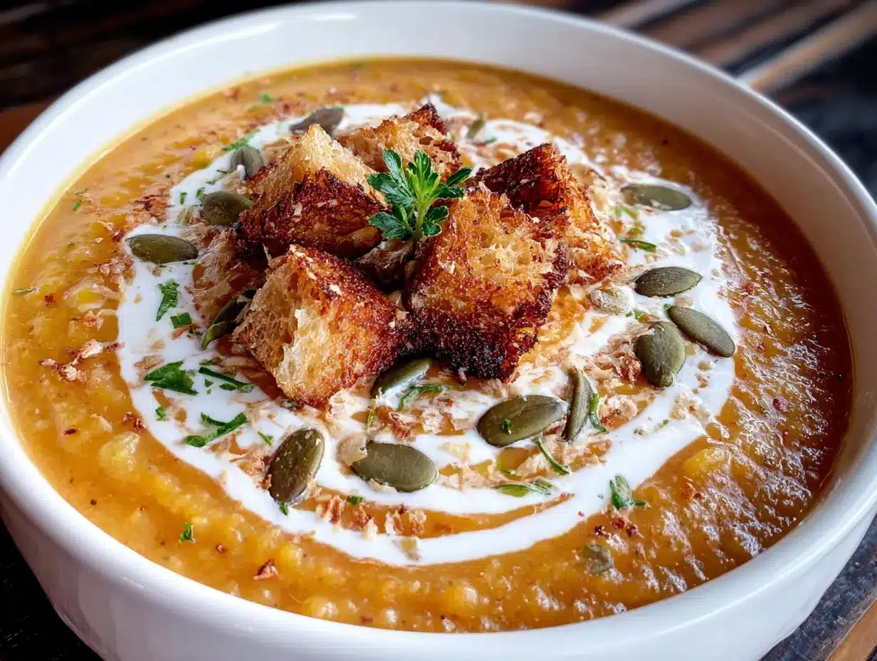 creamy roasted butternut squash and apple soup preparation steps