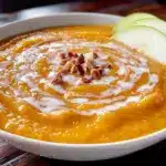 creamy roasted butternut squash apple soup - featured image
