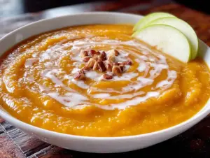 creamy roasted butternut squash apple soup - featured image