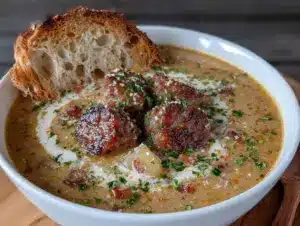 creamy sausage and potato soup - featured image