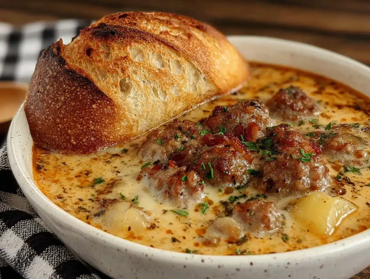 creamy sausage and potato soup preparation steps