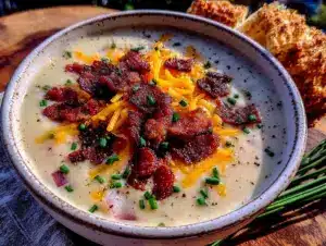 creamy slow cooker potato soup - featured image