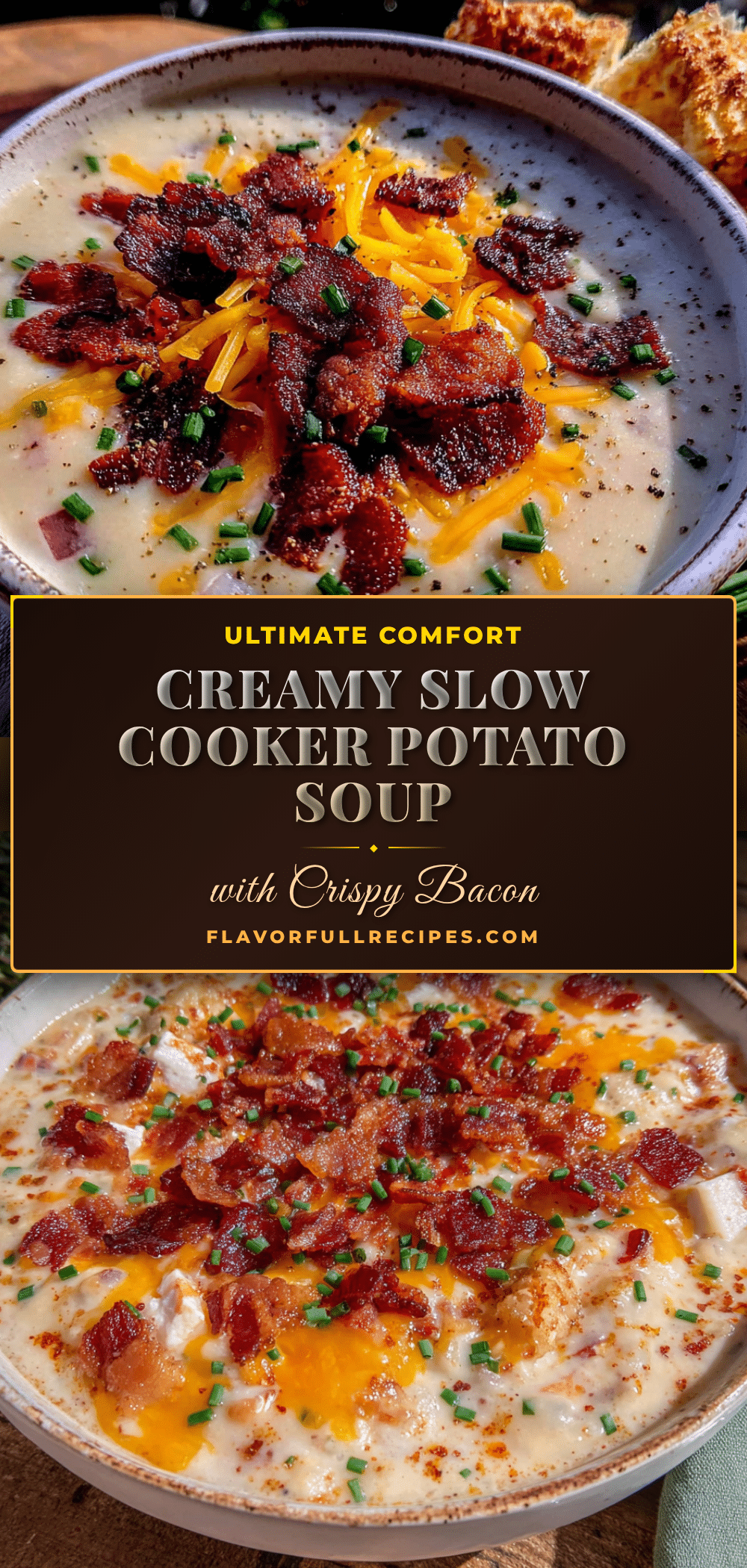 creamy slow cooker potato soup recipe