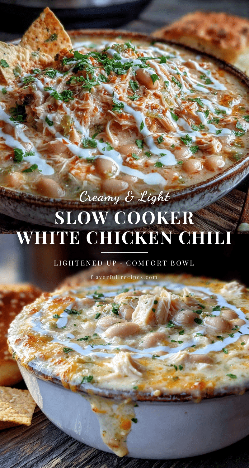 creamy slow cooker white chicken chili recipe