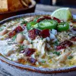 creamy smoky white chicken chili - featured image