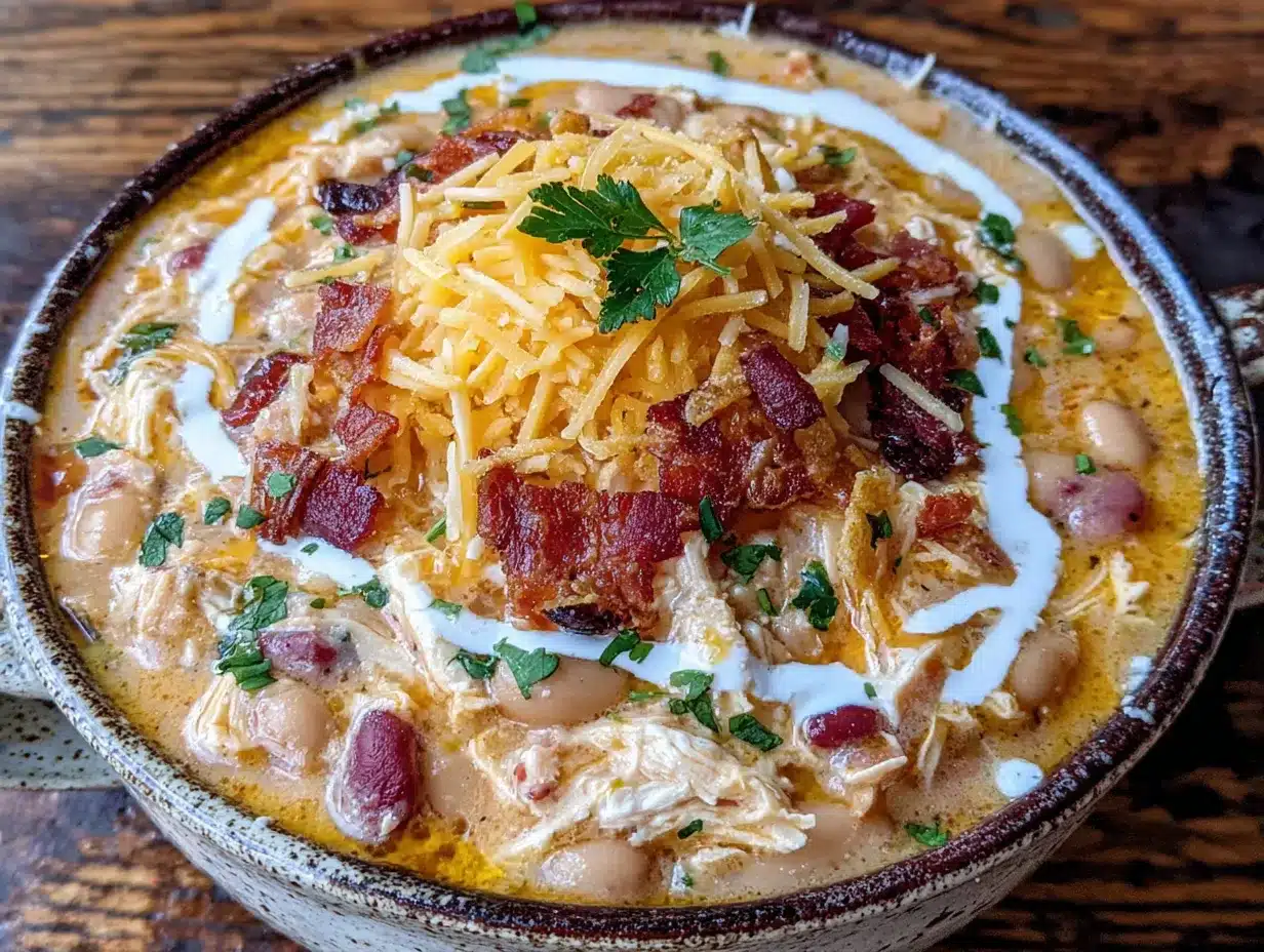 creamy white chicken chili preparation steps