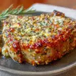 crispy baked parmesan crusted pork chops - featured image
