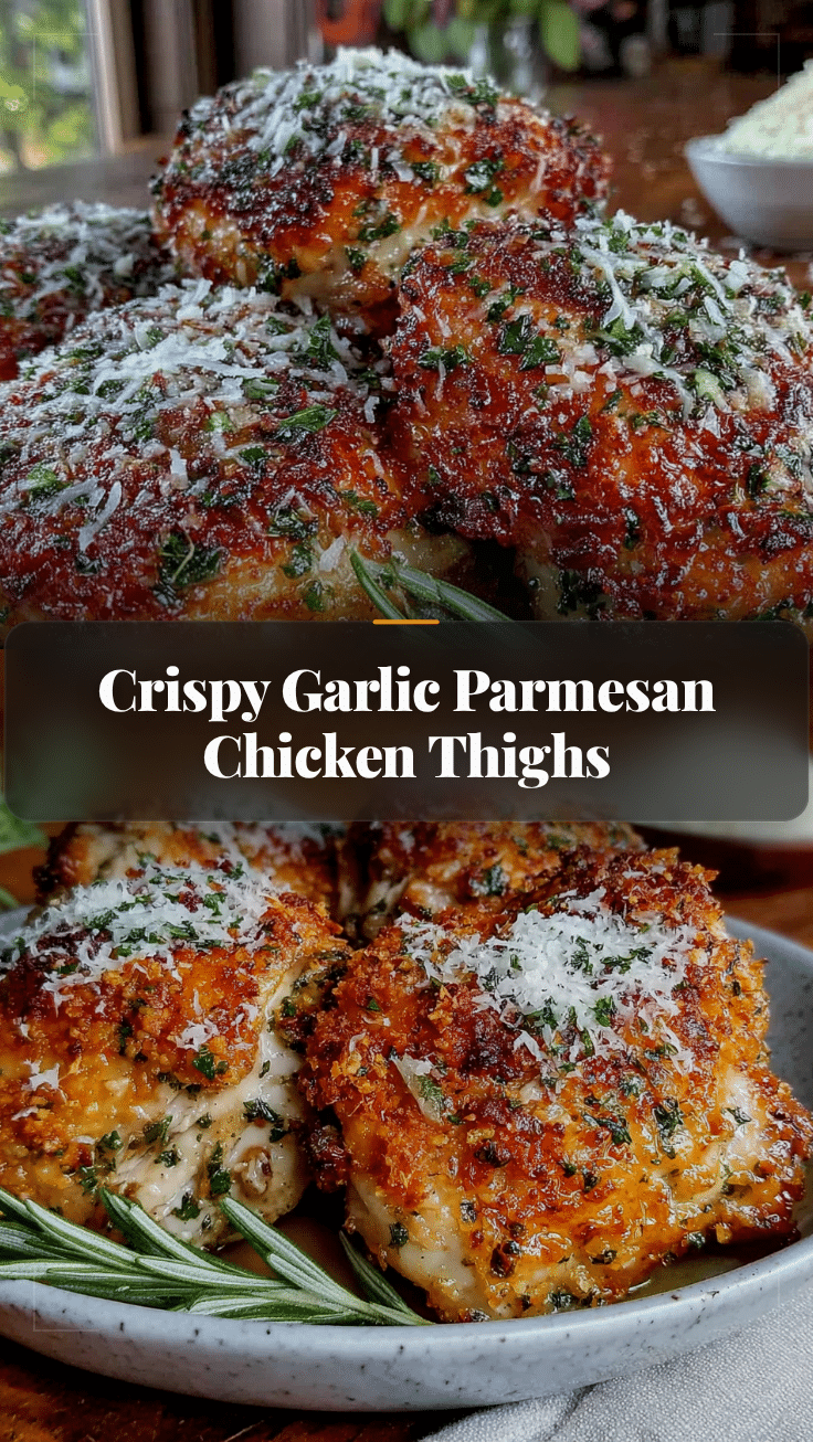 crispy garlic parmesan chicken thighs recipe
