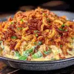 crispy green bean casserole - featured image