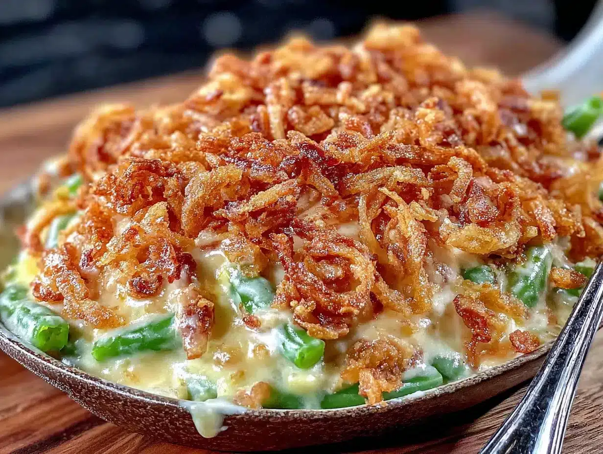 crispy green bean casserole preparation steps