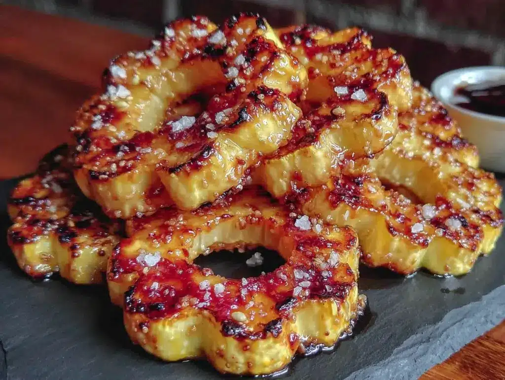 crispy maple roasted delicata squash rings - featured image