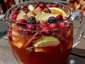 crockpot apple cider sangria - featured image