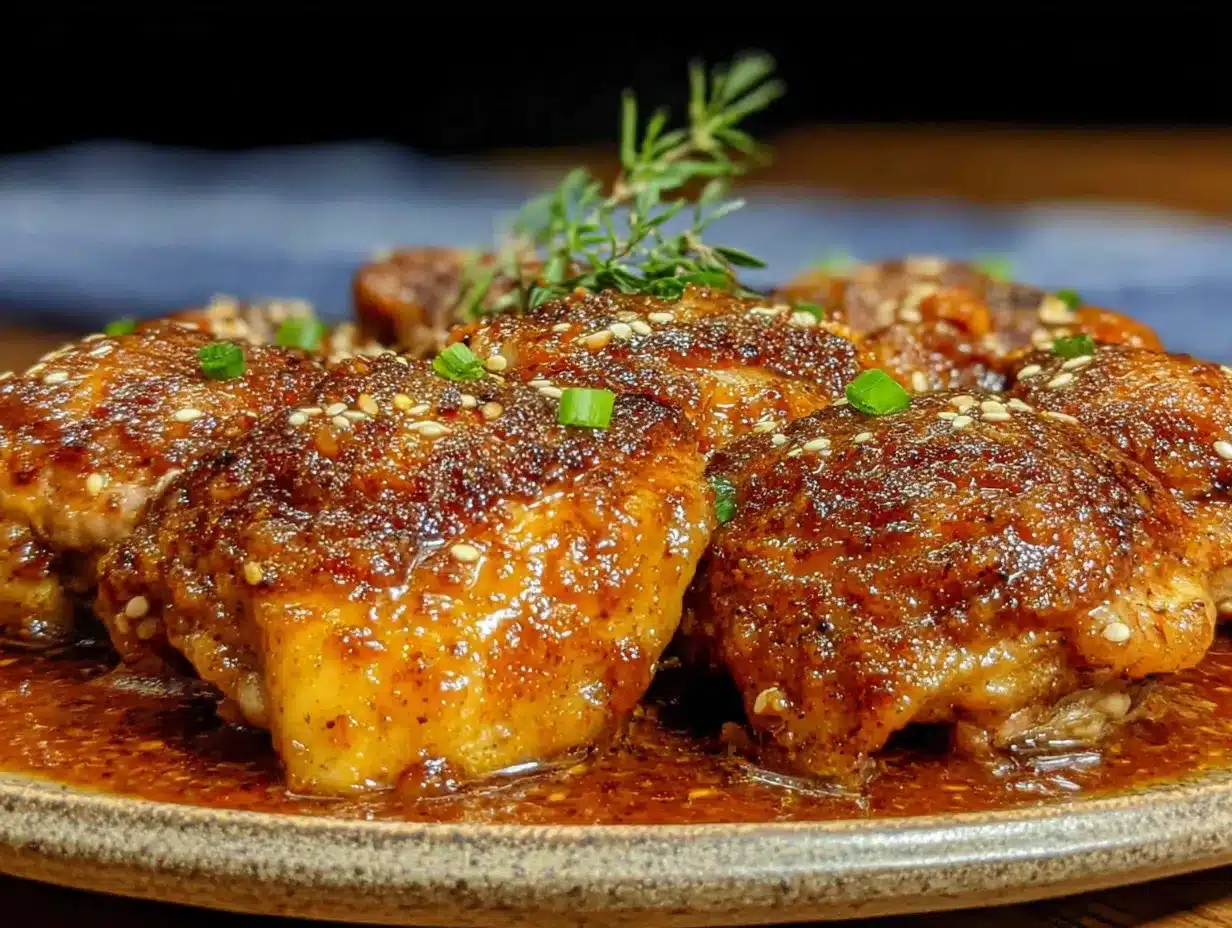 crockpot honey garlic chicken thighs preparation steps