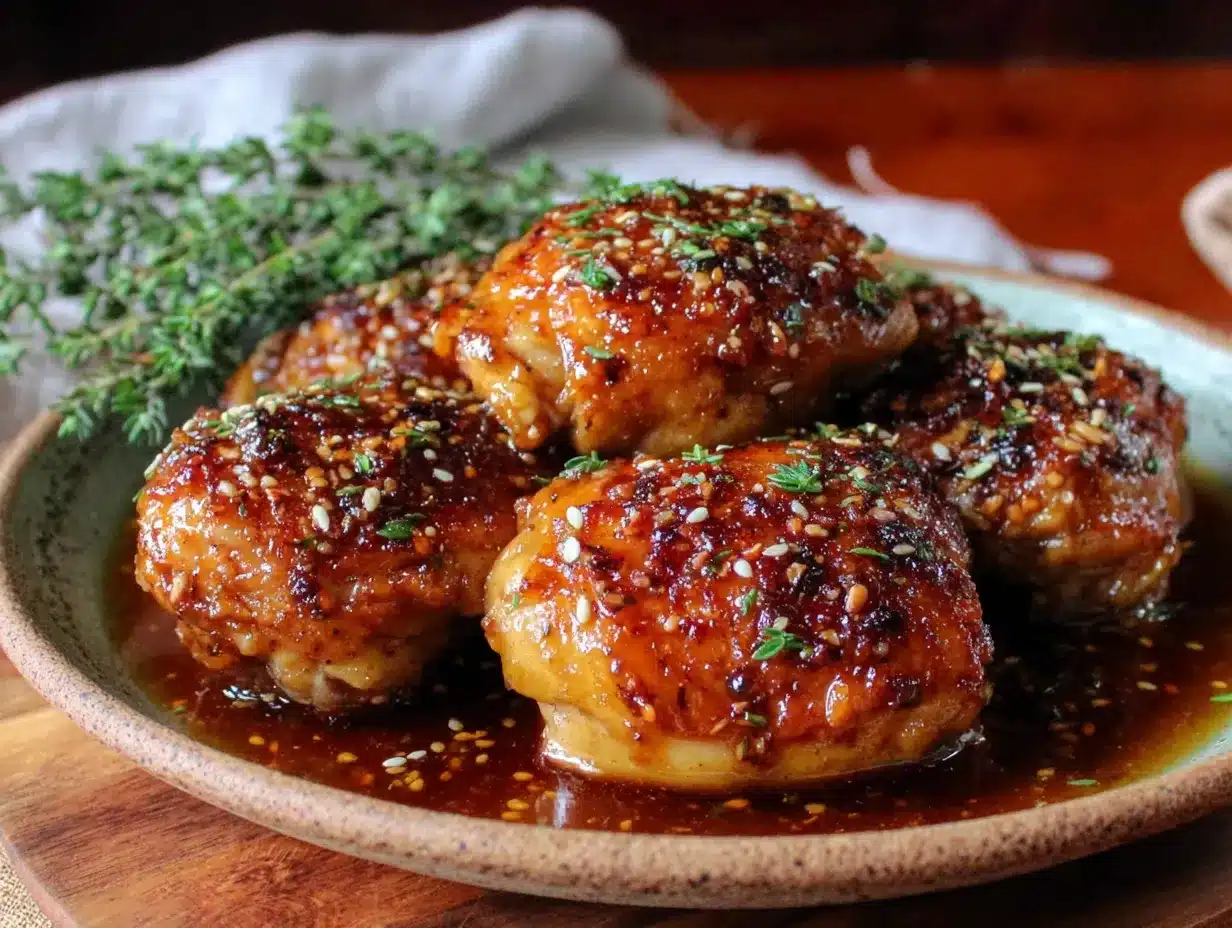crockpot honey garlic chicken thighs preparation steps