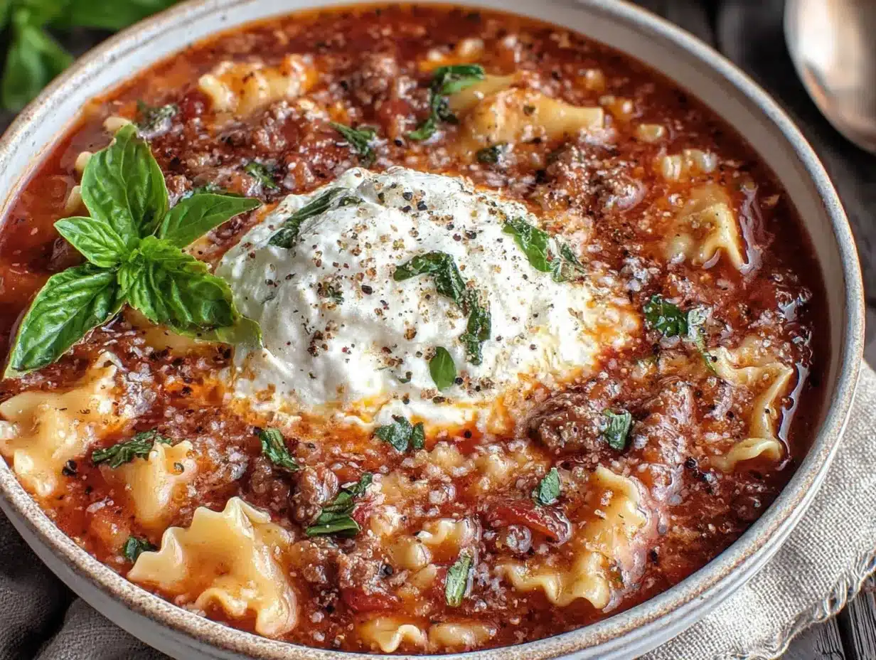 crockpot lasagna soup preparation steps