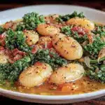 crockpot white bean and kale fall stew - featured image