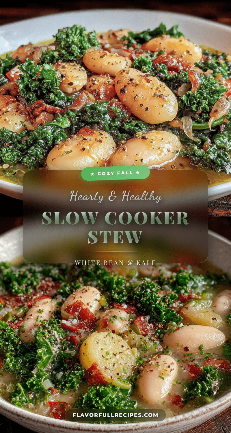crockpot white bean and kale fall stew recipe