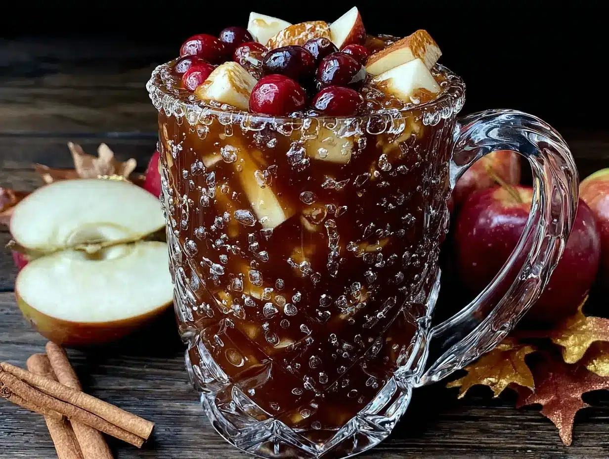 easy apple cider sangria with fall fruit preparation steps