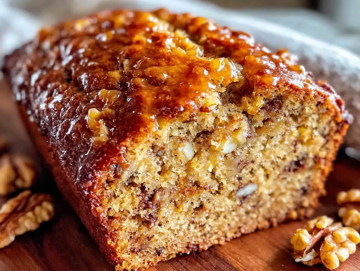 easy banana walnut bread recipe - featured image
