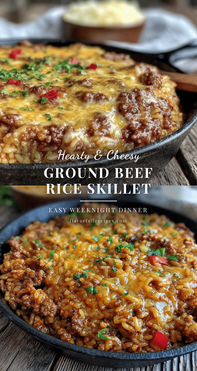 easy cheesy ground beef and rice skillet recipe